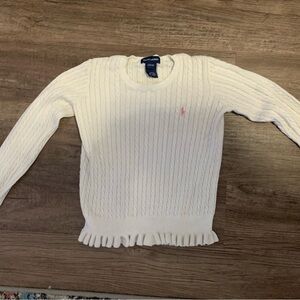 Ralph Lauren sweater with ruffles. Kids size 12-14 large